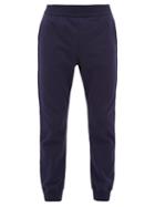 Matchesfashion.com Versace - Logo-embroidered Cotton Track Pants - Mens - Navy