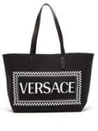 Matchesfashion.com Versace - Logo Print Canvas Tote - Mens - Black