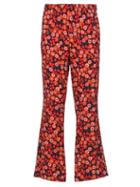 Matchesfashion.com Marni - Pop Garden-print High-rise Flared-leg Trousers - Womens - Black Print