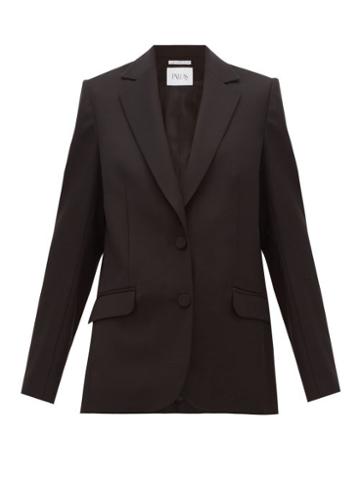 Matchesfashion.com Pallas X Claire Thomson-jonville - Faulkner Single Breasted Wool Crepe Jacket - Womens - Black