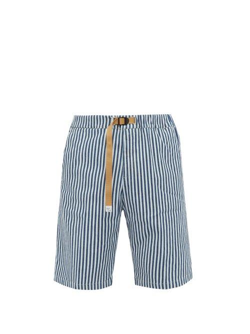 Matchesfashion.com White Sand - Drawstring Waist Cotton Blend Shorts - Mens - White Multi