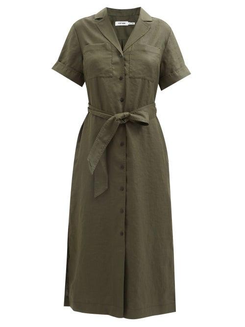 Cefinn - Lennox Belted Shirt Dress - Womens - Khaki