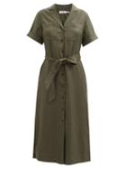 Cefinn - Lennox Belted Shirt Dress - Womens - Khaki