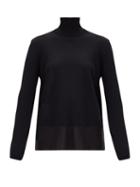 Matchesfashion.com Jil Sander - Roll-neck Wool-blend Sweater - Womens - Black