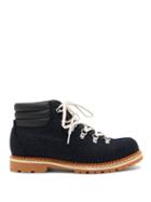 Matchesfashion.com Montelliana - Alberto Canvas And Leather Hiking Boots - Womens - Navy Multi