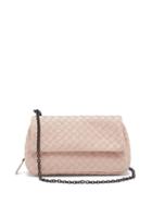 Matchesfashion.com Bottega Veneta - Intrecciato Leather Messenger Bag - Womens - Light Pink