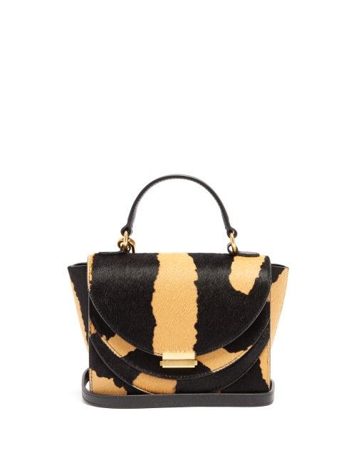 Matchesfashion.com Wandler - Luna Mini Zebra Print Calf Hair Cross Body Bag - Womens - Animal