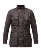 Matchesfashion.com Belstaff - Trialmaster Belted Waxed-cotton Jacket - Mens - Brown