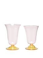 Matchesfashion.com Campbell-rey - X Laguna B Set Of Two Cosimo Highball Glasses - Pink Multi