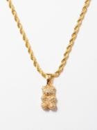 Crystal Haze - Nostalgia Bear Crystal & 18kt Gold-plated Necklace - Womens - Gold Multi
