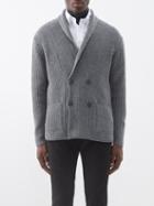 Thom Sweeney - Double-breasted Wool-blend Cardigan - Mens - Grey