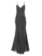 Raey - Ditsy Print Fishtail-hem Silk Maxi Slip Dress - Womens - Multi