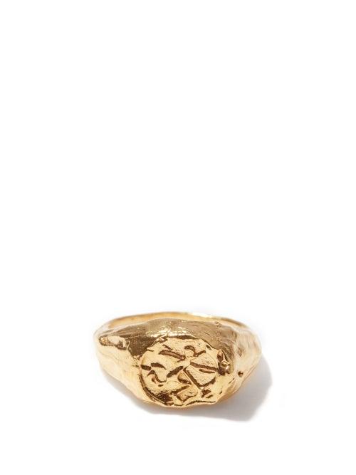 Matchesfashion.com Alighieri - Sagittarius 24kt Gold-plated Zodiac Ring - Womens - Gold