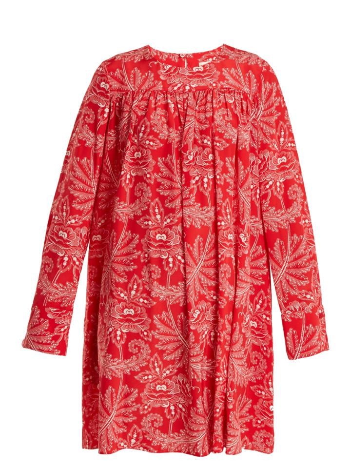 Diane Von Furstenberg Ullman Floral-print Silk Crepe De Chine Dress