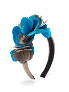 Matchesfashion.com Benot Missolin - Albertine Linen Blend Headband - Womens - Blue