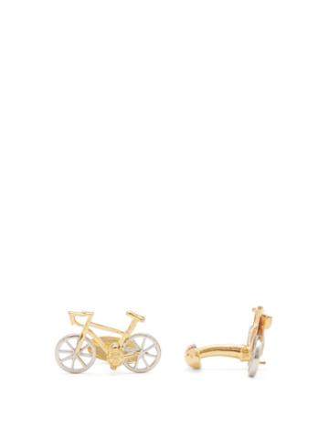 Matchesfashion.com Paul Smith - Racing-bike Metal Cufflinks - Mens - Silver Gold