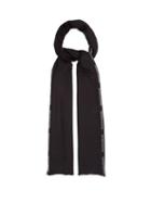 Matchesfashion.com Alexander Mcqueen - Logo-selvedge Cashmere-blend Gauze Scarf - Mens - Black White
