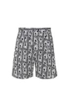 Lemaire Abstract-print Cotton Shorts