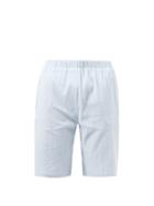Albus Lumen - Cotton-muslin Shorts - Mens - Blue
