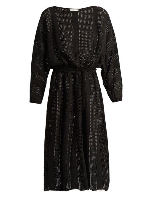 Matchesfashion.com Zimmermann - Gossamer Crochet Knit Dress - Womens - Black
