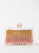 Aquazzura - Tequila Crystal-embellished Ombr Resin Clutch Bag - Womens - Pink Gold