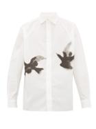 Matchesfashion.com Sasquatchfabrix - Crow Print Cotton Shirt - Mens - White