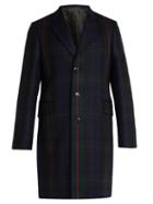 Matchesfashion.com Paul Smith - Single Breasted Check Wool And Cashmere Coat - Mens - Green Multi