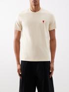 Ami - Ami De Coeur Cotton-jersey T-shirt - Mens - Beige
