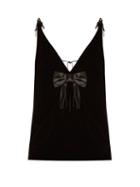 Matchesfashion.com Altuzarra - Gemma V Neck Velvet Top - Womens - Black