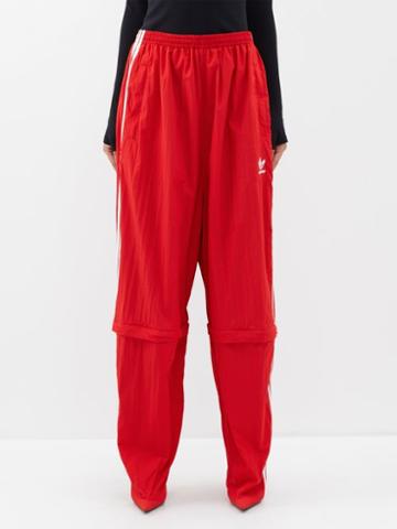 Balenciaga - X Adidas Three-stripe Jersey Track-pants Pumps - Womens - Red