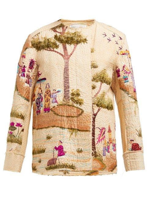 Matchesfashion.com By Walid - Maya Embroidered Cotton Canvas Jacket - Womens - Multi