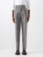 Gucci - Prince Of Wales-check Wool Suit Trousers - Womens - Black White