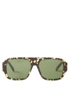 Givenchy - Flat-top Acetate Sunglasses - Womens - Brown Multi
