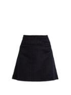 Matchesfashion.com A.p.c. - Wright Corduroy Mini Skirt - Womens - Navy