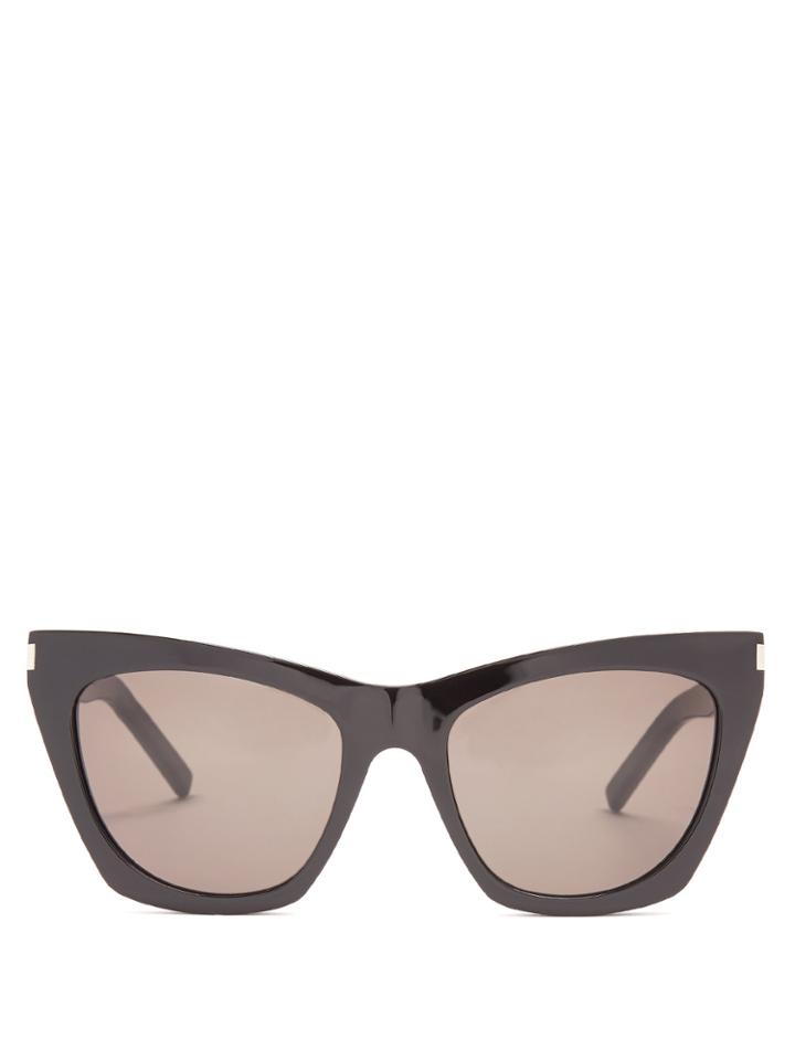 Saint Laurent Kate Square Cat-eye Frame Acetate Sunglasses