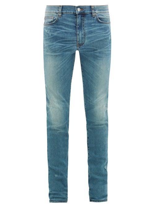 Matchesfashion.com Amiri - Stack Slim Leg Jeans - Mens - Light Blue