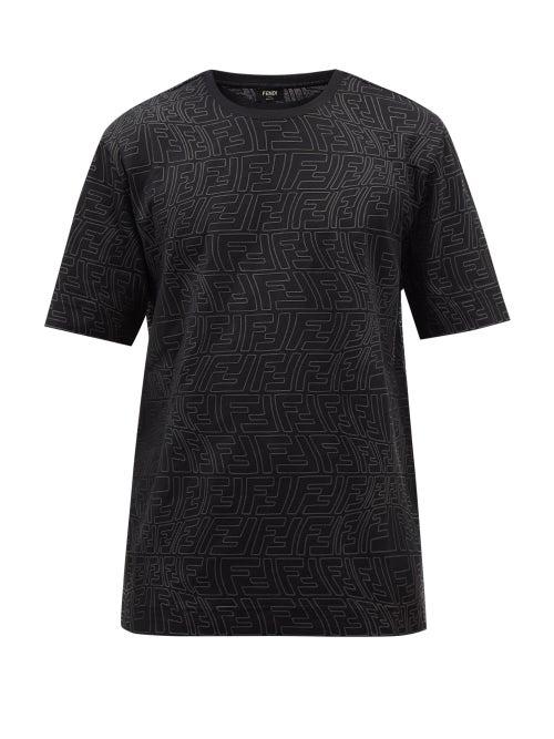 Fendi - Ff Fisheye-print Jersey T-shirt - Mens - Black