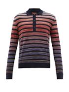 Matchesfashion.com Missoni - Striped Wool Polo Shirt - Mens - Multi