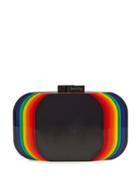 Sarah's Bag Aura Rainbow Perspex Clutch