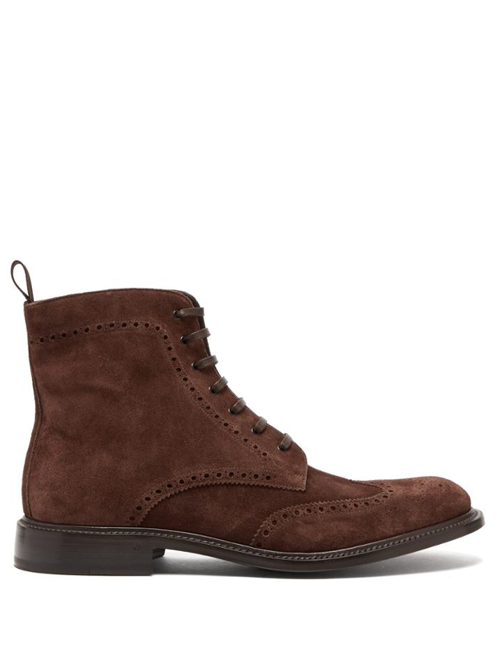 O'keeffe Felix Suede Brogue Boots