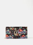 Christian Louboutin - Loubi54 Starlight-print Leather Clutch Bag - Womens - Black Multi