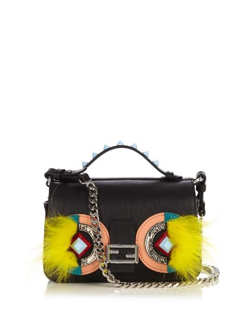 Fendi Double Micro Baguette Bag Bugs Cross-body Bag