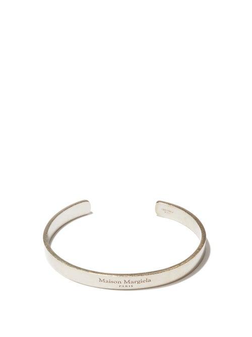 Mens Jewellery Maison Margiela - Logo-engraved Sterling-silver Bracelet - Mens - Silver