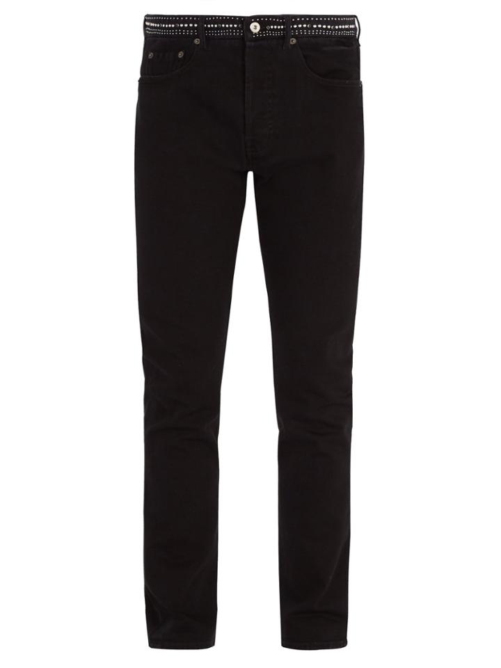 Valentino Studded Straight-leg Jeans
