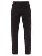 Matchesfashion.com Oliver Spencer - Organic Cotton-herringbone Straight-leg Trousers - Mens - Black