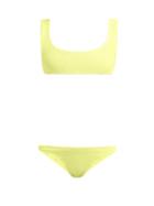 Matchesfashion.com Reina Olga - Ginny Scrunch Crinkle Bikini - Womens - Yellow