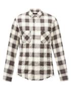 Matchesfashion.com Amiri - Chest-pocket Raw-hem Check Cotton Shirt - Mens - Black