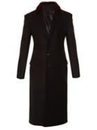 Givenchy Fur-collar Single-breasted Wool Coat