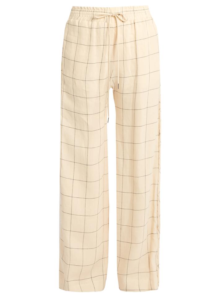 Zimmermann Stranded Threadbare Wide-leg Linen Trousers