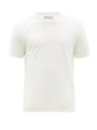 Mens Rtw Officine Gnrale - Crew-neck Pigment-dyed Jersey T-shirt - Mens - Cream